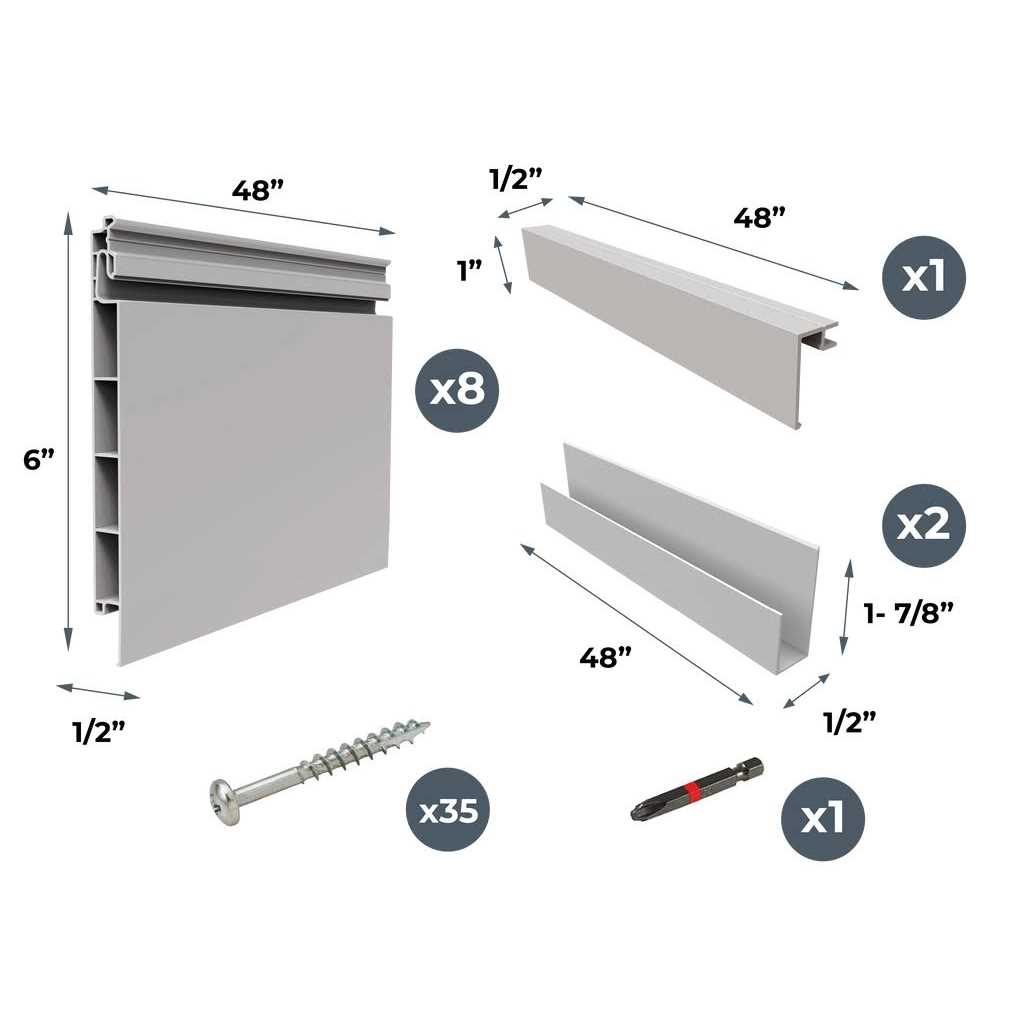 CrownWall PVC Slat Wall Panels Garage Wall and Home Organizer Storage System - Image 2