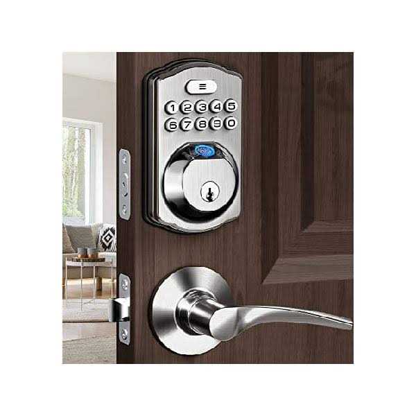 Veise Fingerprint Door Lock with 2 Lever Handles Keyless Entry - Image 4