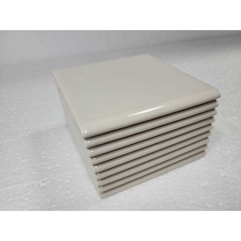 Daltile Beige Bone Almond Ceramic Tile 4.25 in Bullnose Square Trim Classic Color 006