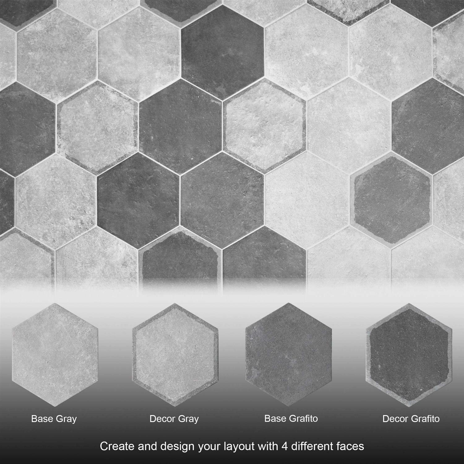 MOLOVO Dakota Hexagon 7.87 in. x 9.45 in. Matte Porcelain Floor and Wall Tile - Image 3