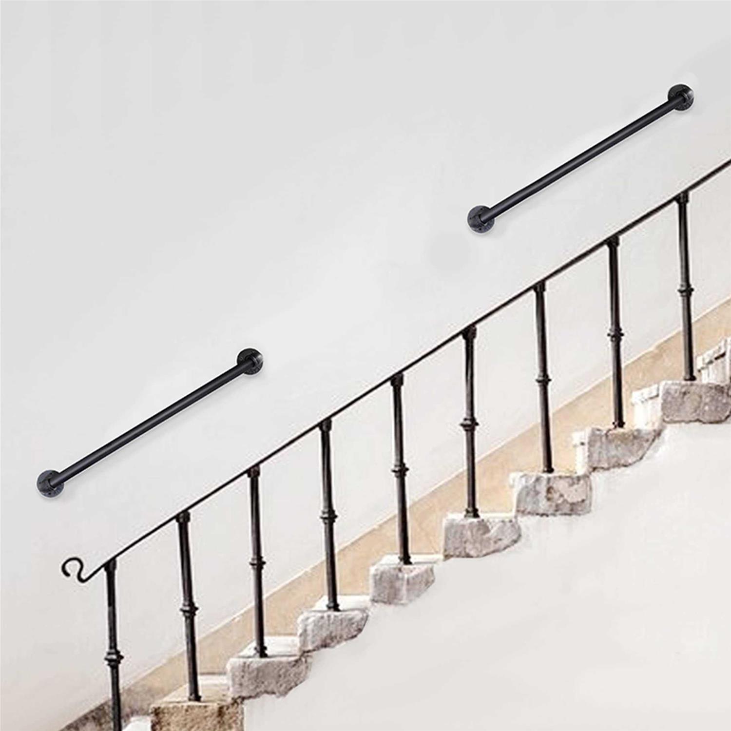 Toriexon Staircase Handrails Galvanized Steel Stair Railing Easy to Install - Image 3