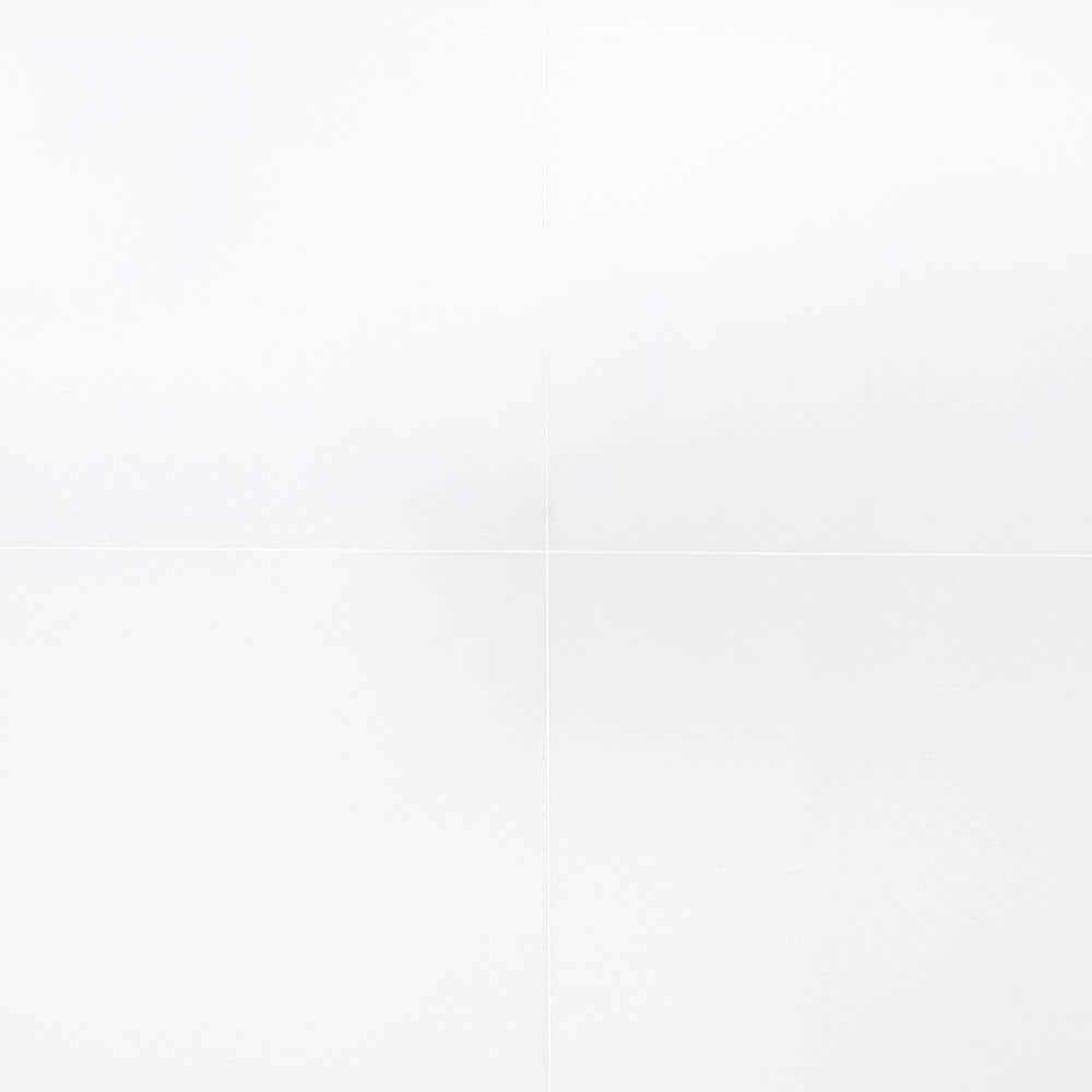 Ivy Hill Tile Lucid Nanoglass White Polished Porcelain Floor and Wall Tile