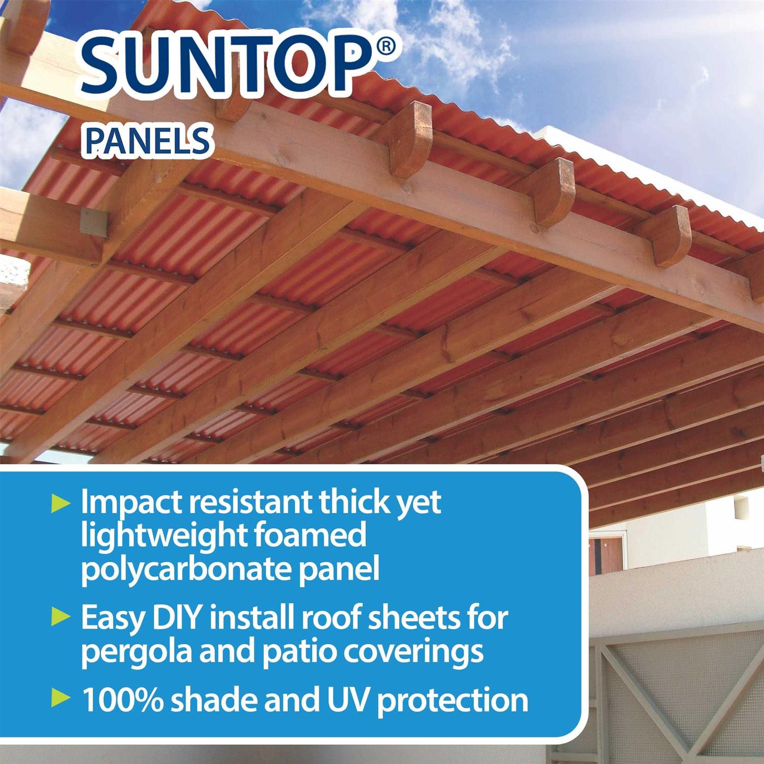SUNTOP 26 in. x 6 ft Foam Polycarbonate Panel - Image 3