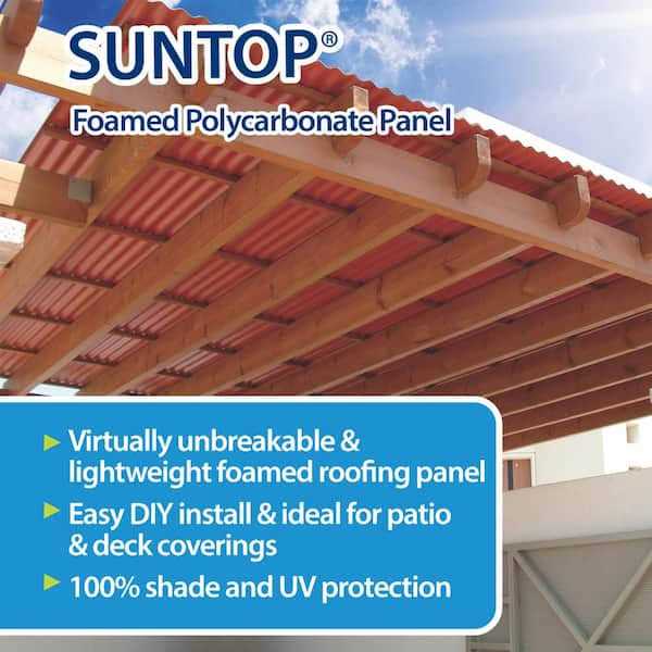 SUNTOP 26 in. x 6 ft Foam Polycarbonate Panel - Image 5