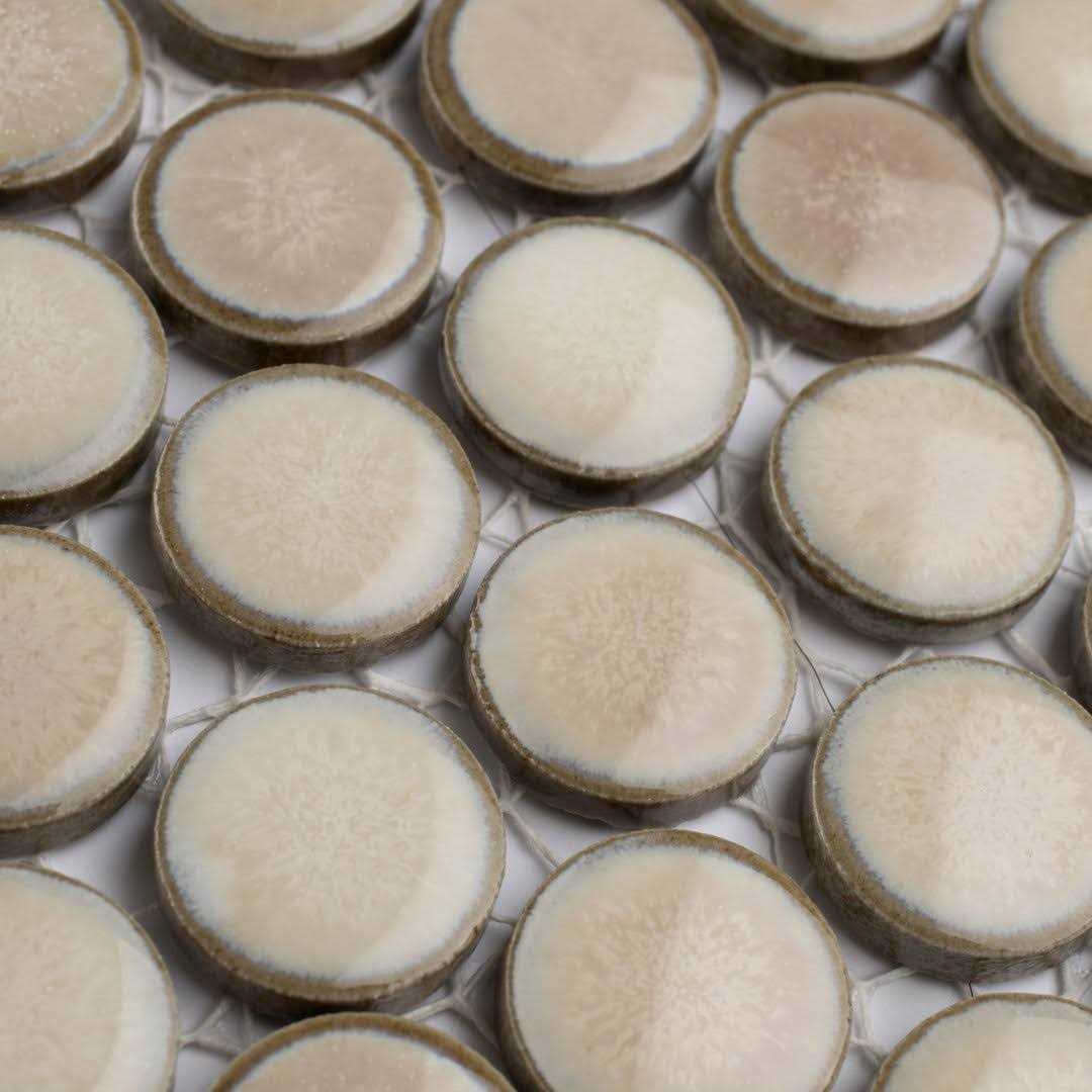 Merola Tile Hudson Penny Round Porcelain Mosaic Tile - Image 3