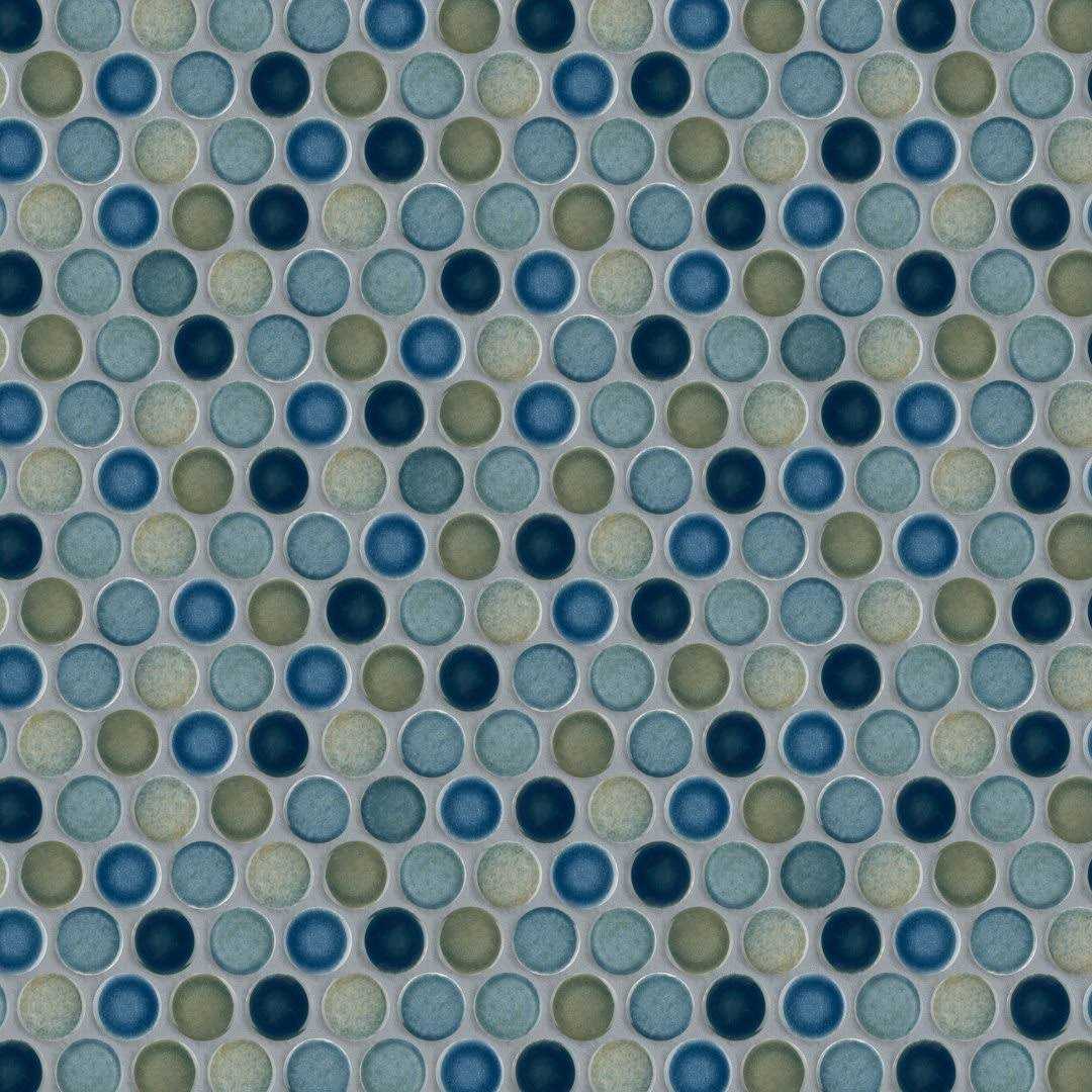 Merola Tile Hudson Penny Round Porcelain Mosaic Tile - Image 2