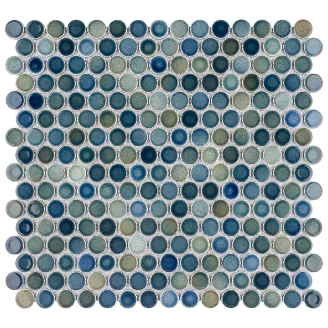 Merola Tile Hudson Penny Round Porcelain Mosaic Tile - Image 3