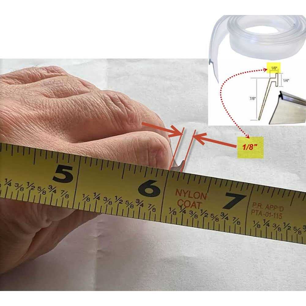 soikoi Gordon Glass Clear Vinyl Framed Shower Door Drip Sweep Wipe Seal Angled - Image 3