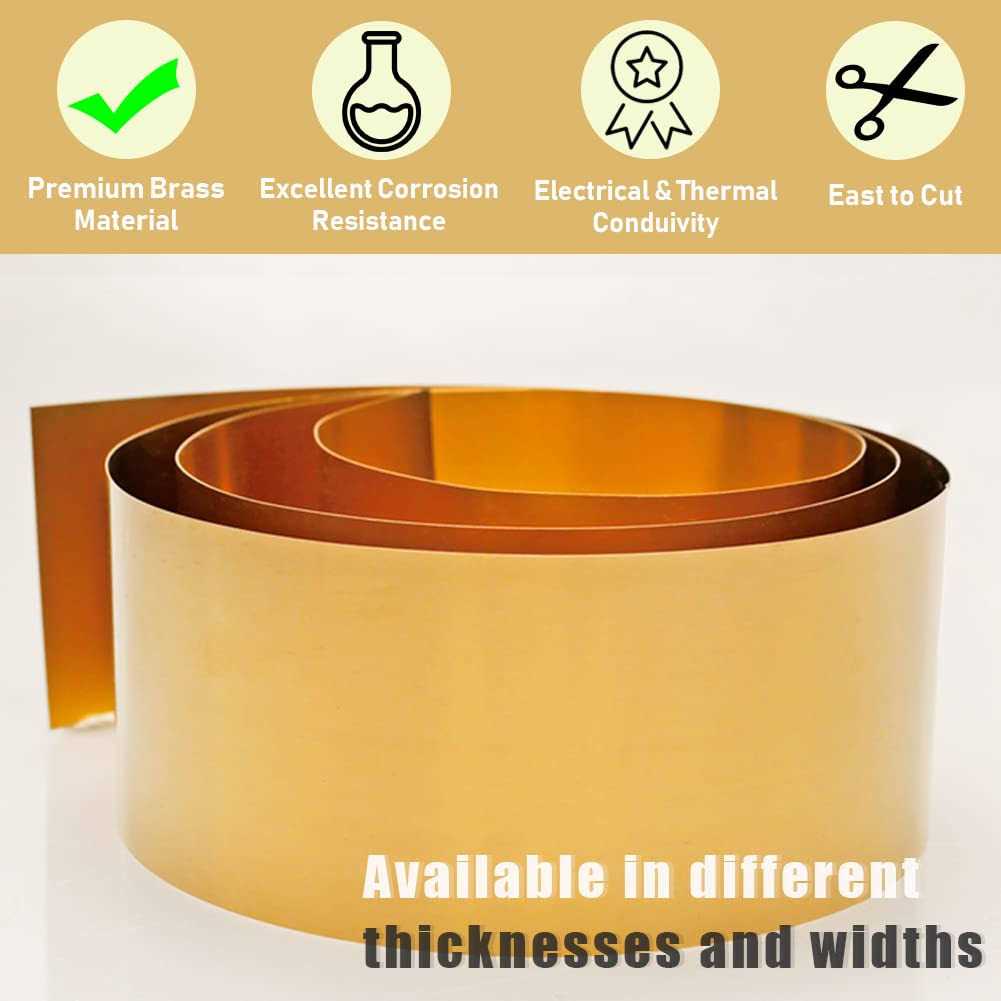 Feelers Copper Metal Brass Sheet Roll Gauge x 40 inch - Image 3