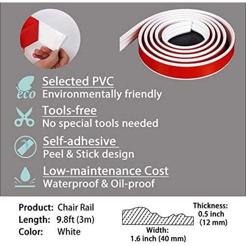 Gaahing Peel and Stick Wall Molding Trim & Chair Rail Self-adhesive Panel Moulding - Image 5