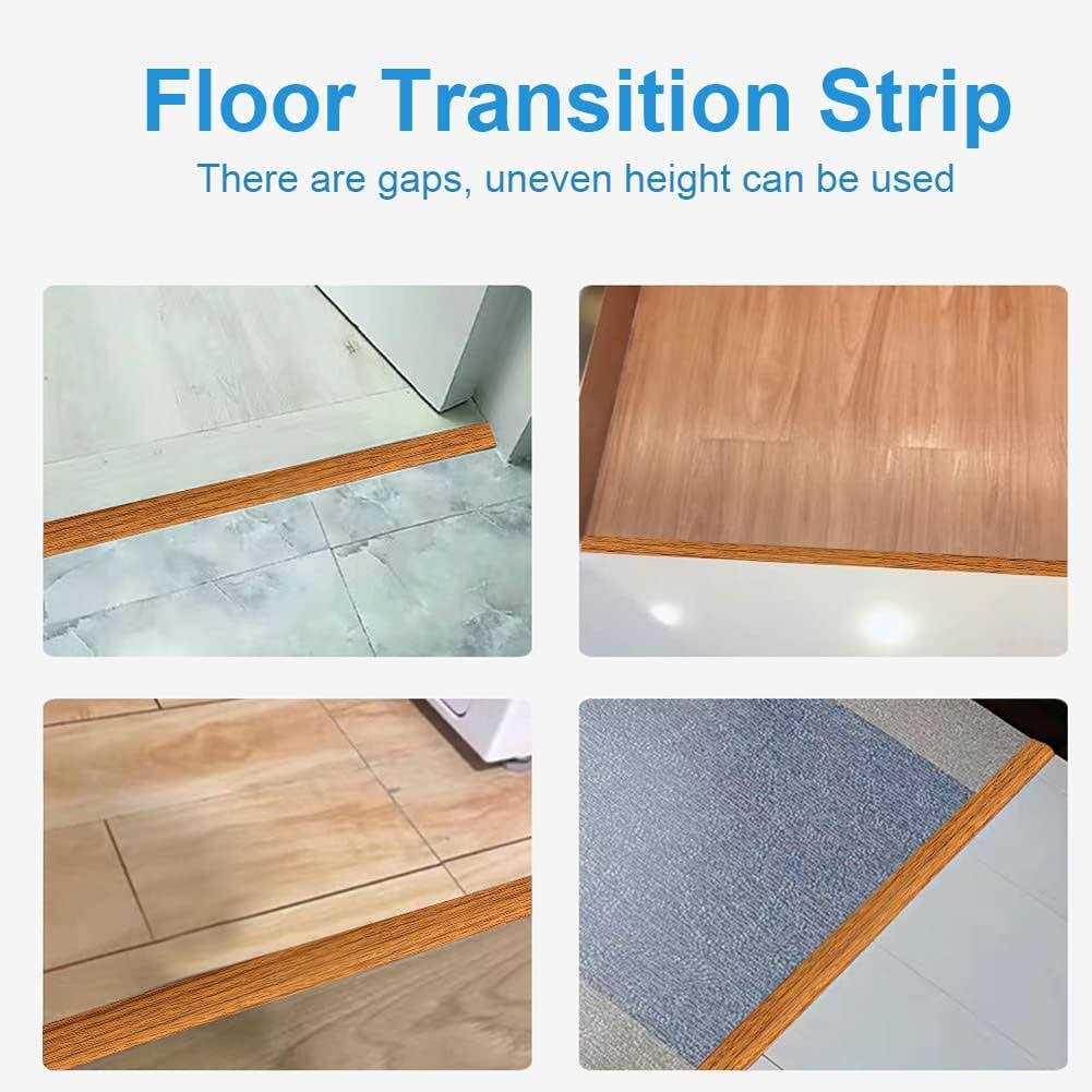Pano Floor Transition Strip Self Adhesive Laminate Floor Strip Threshold Seam Cover Strip Vinyl Door Floor Trim Elegant Wood Grain Design 2 Wide - Image 2
