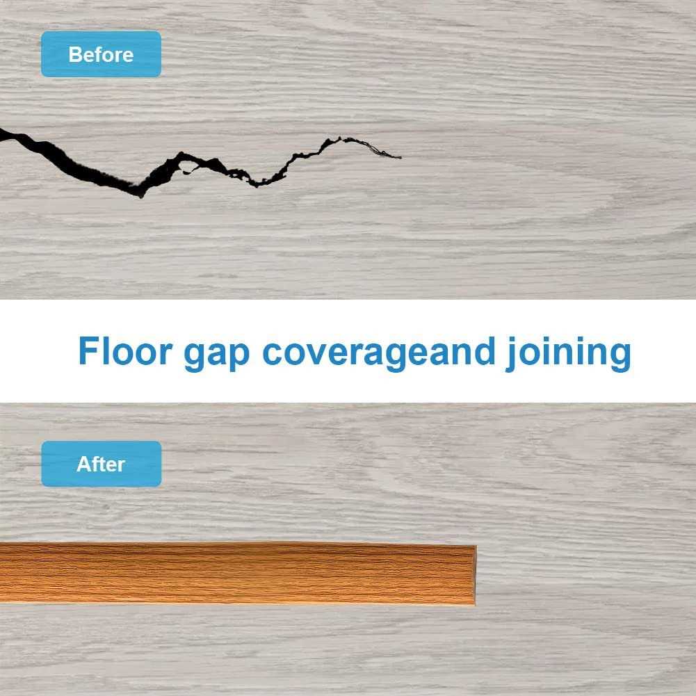 Pano Floor Transition Strip Self Adhesive Laminate Floor Strip Threshold Seam Cover Strip Vinyl Door Floor Trim Elegant Wood Grain Design 2 Wide - Image 5