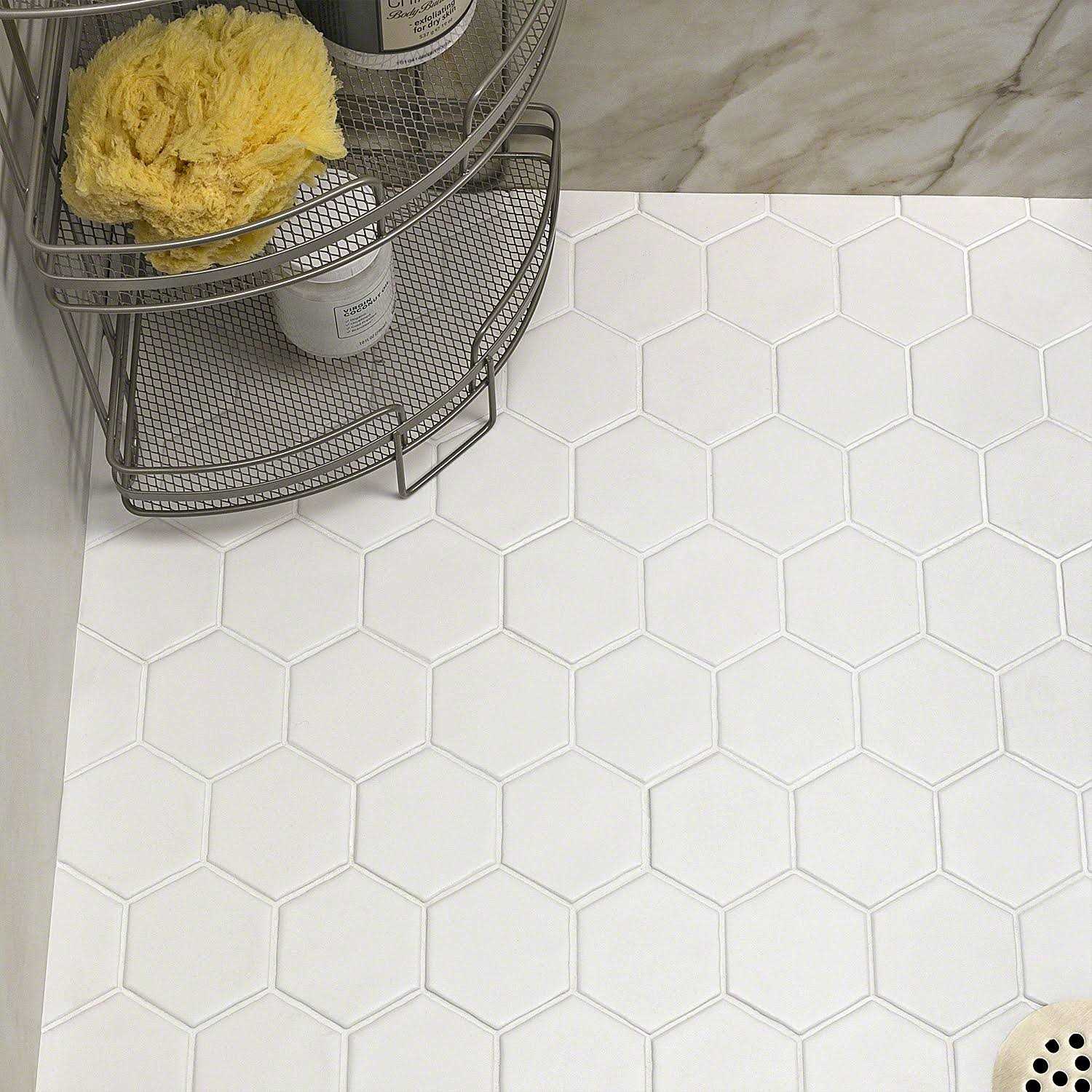 Ivy Hill Tile Maine Cement Hexagon Matte Ceramic Mosaic Floor and Wall Tile