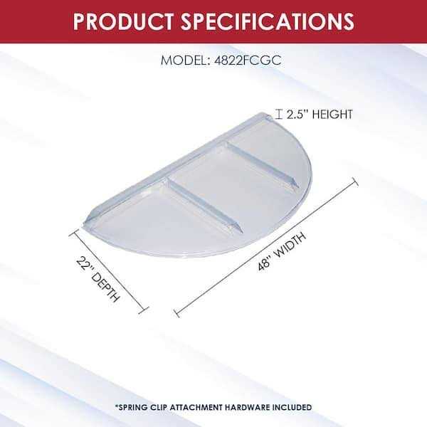 SHAPE PRODUCTS 48 in. W x 22 in. D x 2-1/2 in. H Economy Round Flat Window Well Cover - Image 4