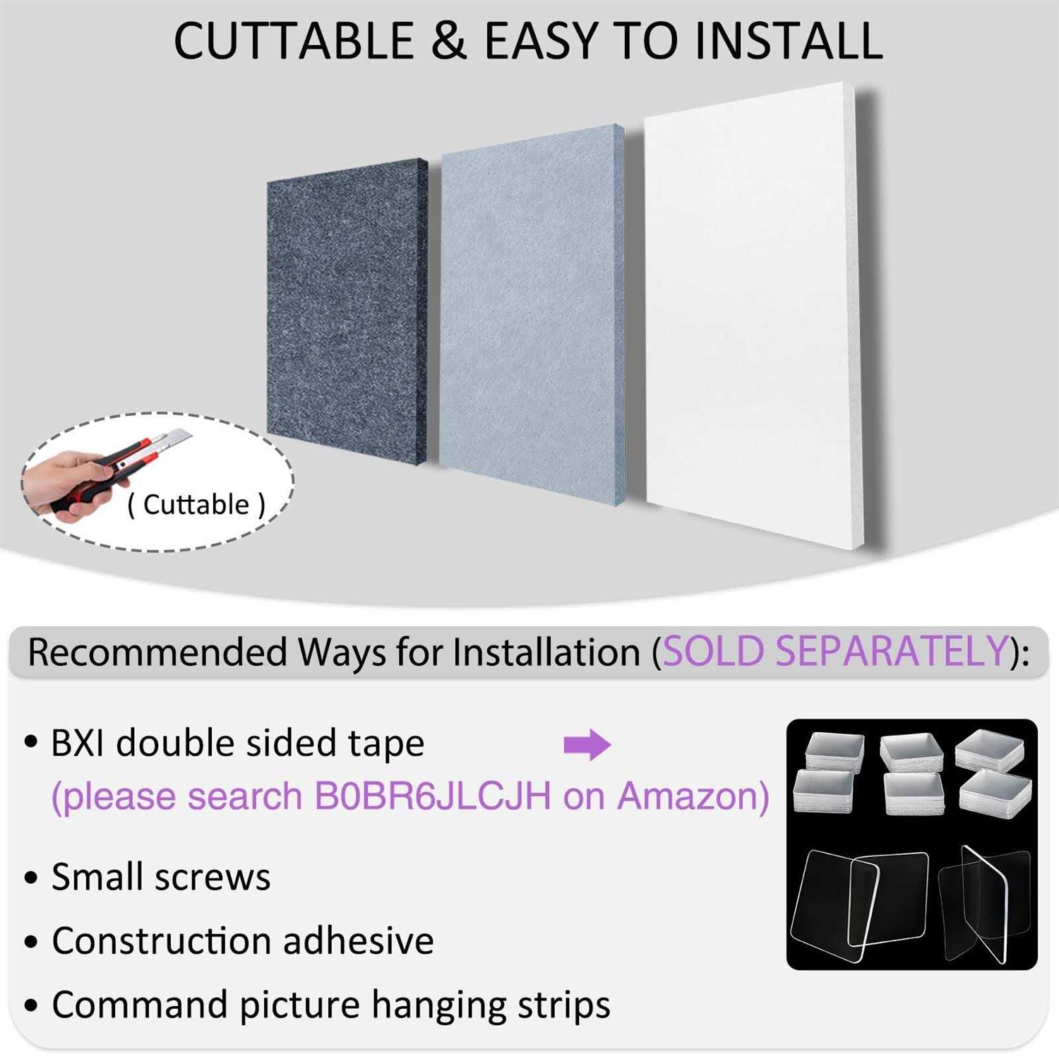 BXI Sound Absorber 16 X 12 X 3/8 Inches 6 Pack High Density Acoustic Absorption Panel - Image 5