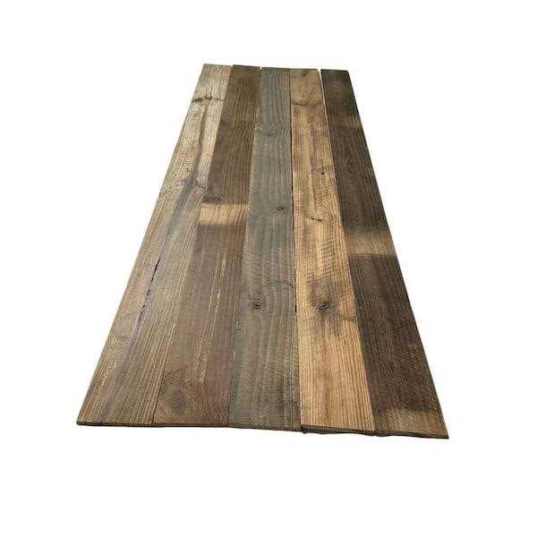 Ejoy 4.8 in. x 0.4 in. Rustic Look Weathered Reclaimed Barn Wood Panels - Image 5