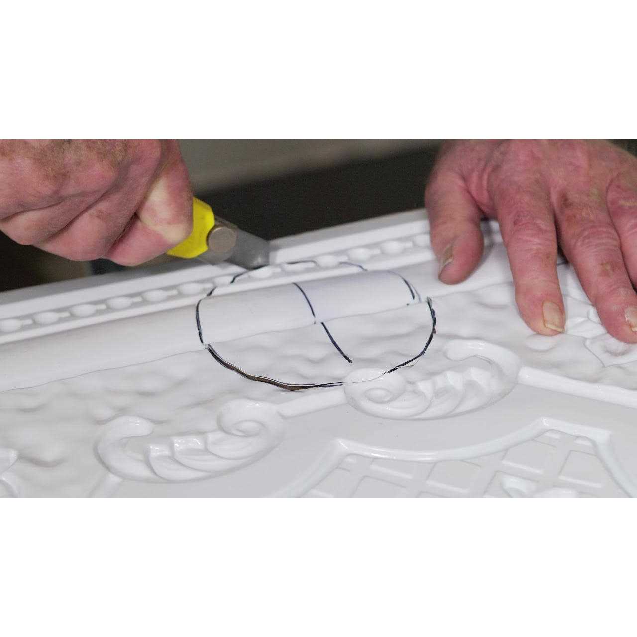 From Plain To Beautiful In Hours Da Vinci 2 ft. x 2 ft. PVC Lay-in Ceiling Tile in Antique - Image 5