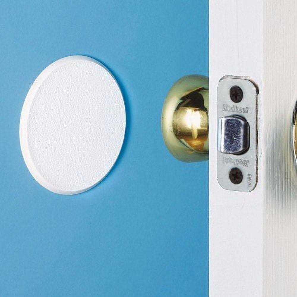 Wideskall White Round Door Knob Wall Shield Self Adhesive Protector - Image 4