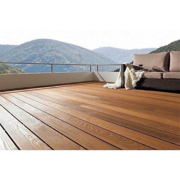 Welldone 5/4 in. x 6 in. x Thermally-Treated Premium Ash 4-Sides Oiled Decking Board - Image 3