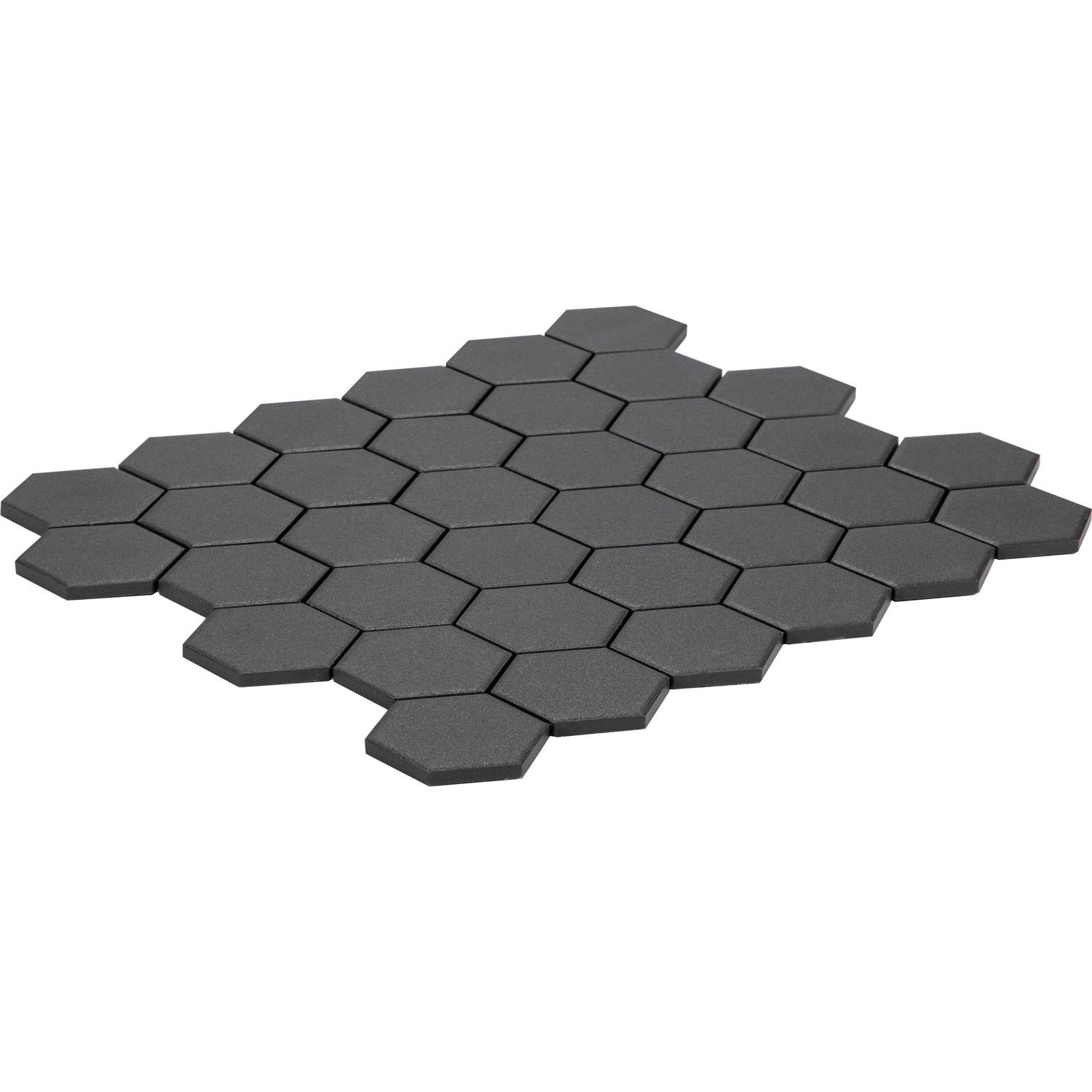 Satori Carbon Matte 12-in x 12-in Matte Porcelain Hexagon Tile 1001-0188-2 - Image 3