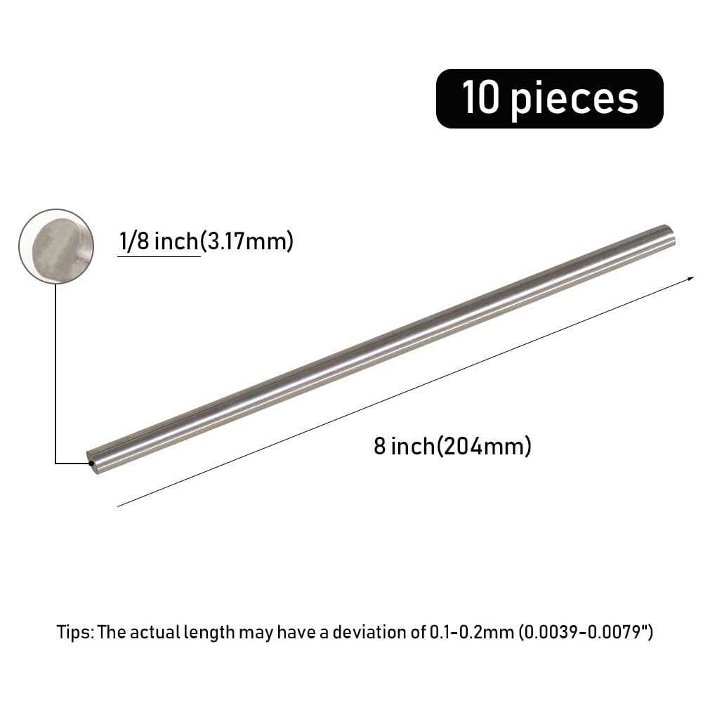 Tynulox 304 Stainless Steel Round Rod Diameter Length Metal Solid Shaft Rods for Industry, Metal Working Hobbies and DIY Craft - Image 4