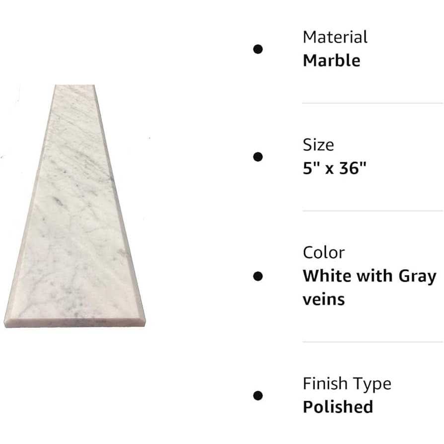 Carrara Marble Threshold Floor Use Tile TENEDOS - Image 5