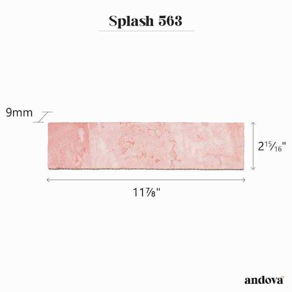 Andova Splash 2.94 in. x 11.88 in. Textured Look Subway Ceramic Wall Tile - Image 5
