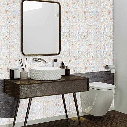 Kasaro Wall Tile Peel and Stick Mosaic Shell Backsplash Tile for Bedroom and Bathroom Mother of Pearl - Image 3