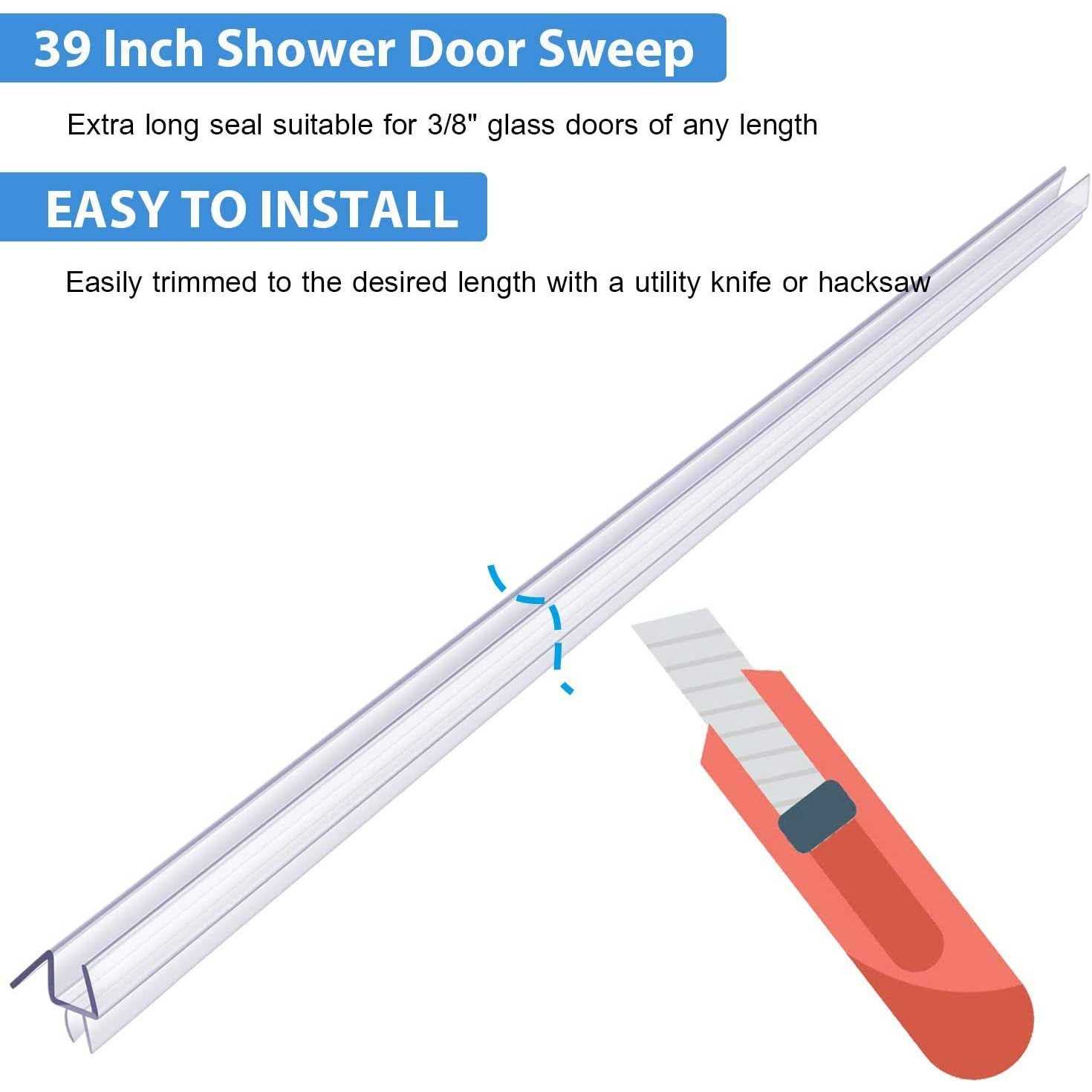 Butecare Premium Frameless Shower Door Bottom Seal Strip - Image 4
