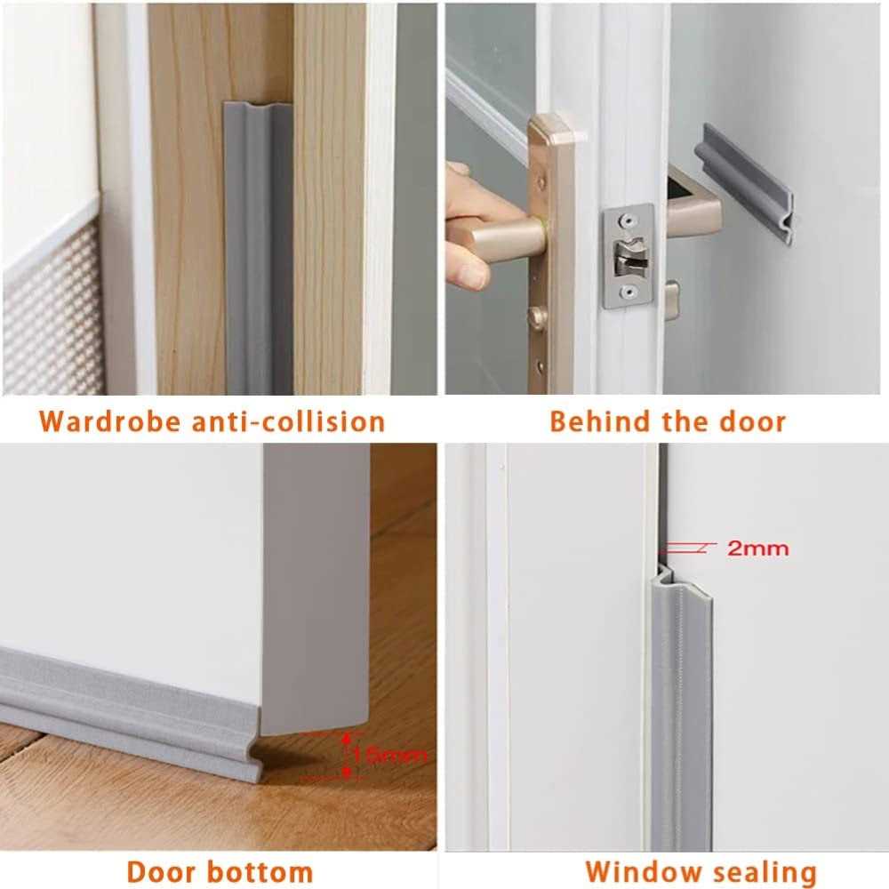 Weather Stripping Door Seal Strip for Bottom of Door,Self-Adhesive Window Draft Stopper Foam Seal Strip,Soundproof Window Insulation - Image 3