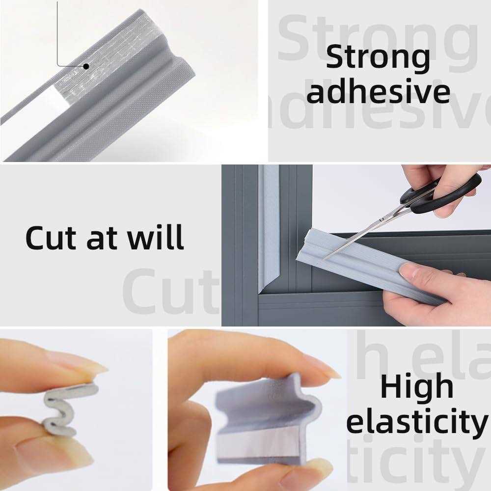Weather Stripping Door Seal Strip for Bottom of Door,Self-Adhesive Window Draft Stopper Foam Seal Strip,Soundproof Window Insulation - Image 4