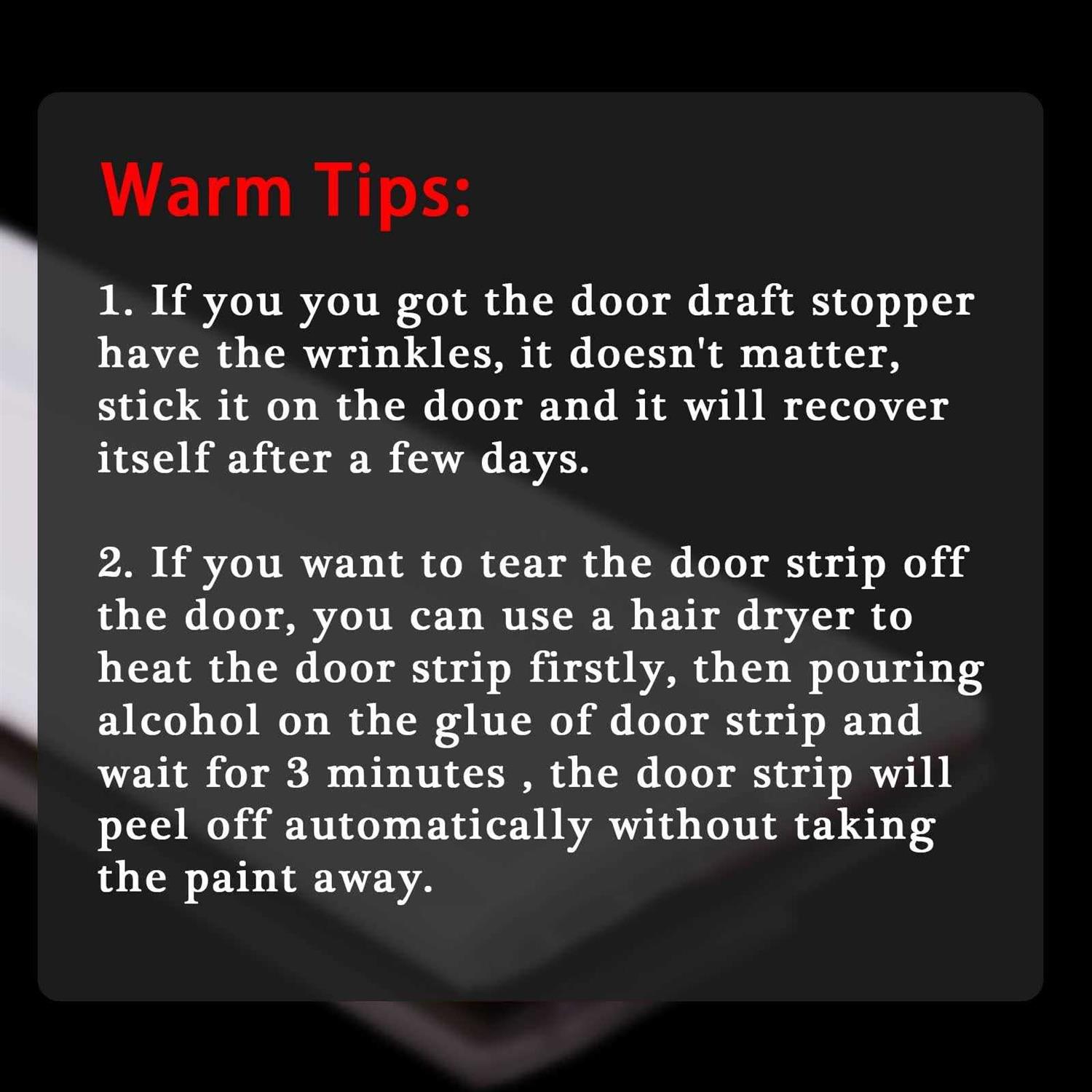 Suptikes 2 Pack Door Draft Sweep for Exterior & Interior Doors,Door Bottom Seal Dust and Noise Insulation Weather Stripping Draft Guard - Image 3