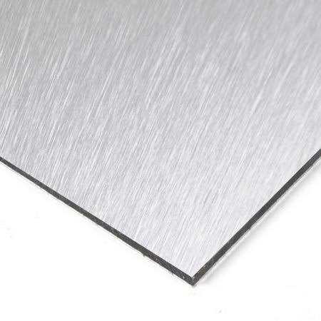 Falken Design 1/8 in. Thick Aluminum Composite ACM Brushed Silver Sheet - Image 2
