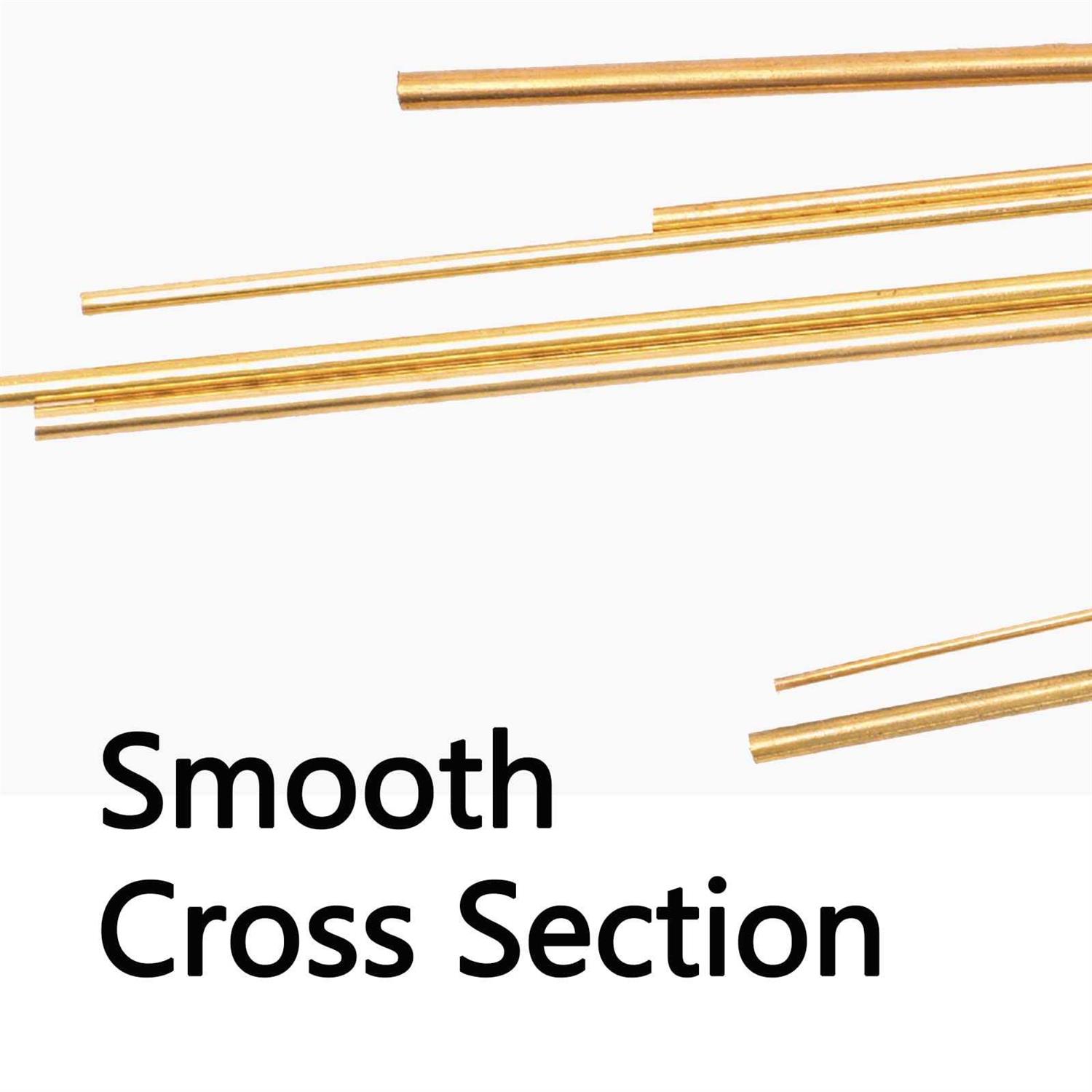 Tynulox 10 Pcs Dia Brass Rod Length Solid H62 Brass Round Bar for Models - Image 3