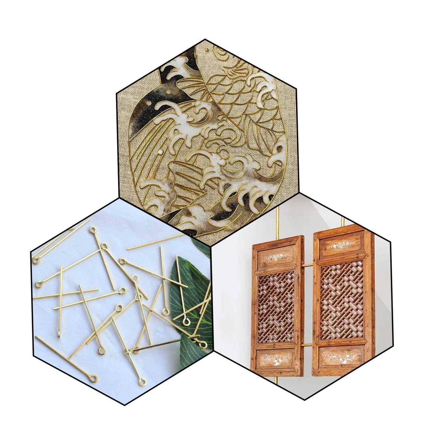 Tynulox 10 Pcs Dia Brass Rod Length Solid H62 Brass Round Bar for Models - Image 4