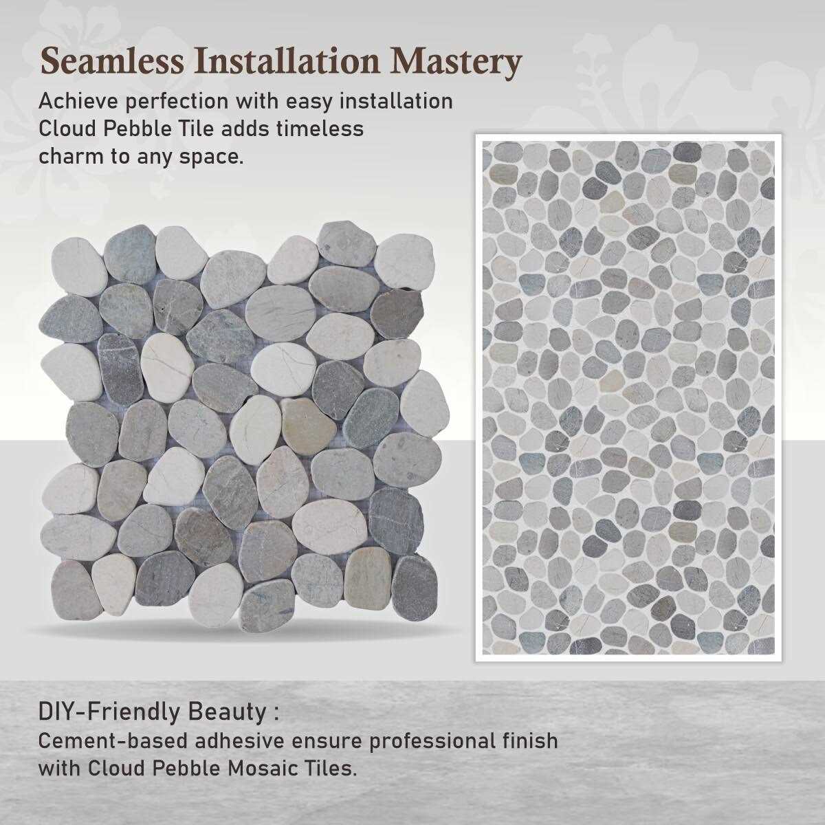 b.o.i Sliced Pebble Mosaic, Backsplash Kitchen Walls, Shower and Bathroom Floors 5 tiles per case - Image 4