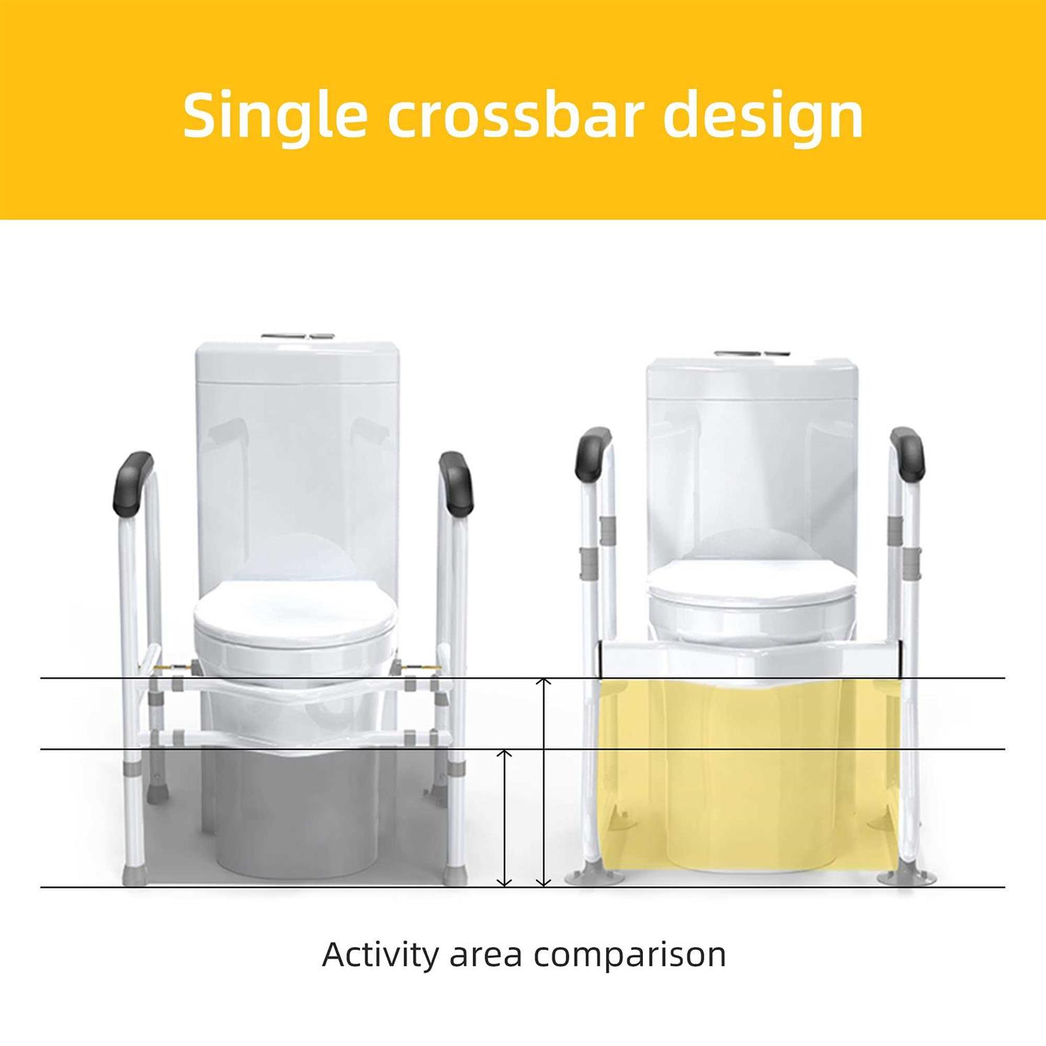 Toilet Safety Frame & Rails Stability Bathroom Handrails Assist Grab Bar Handles & Railings for Elderly - Image 5