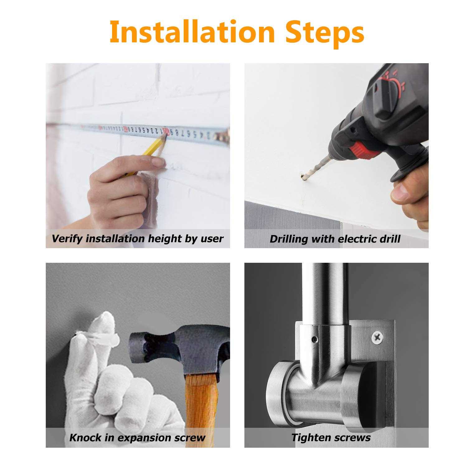 29.5 INCH Toilet Grab Bar Stainless Steel Handicap Rails Grab Bars Bathroom Support for Elderly Bariatric Disabled Commode Safety Hand Railing Guard - Image 5