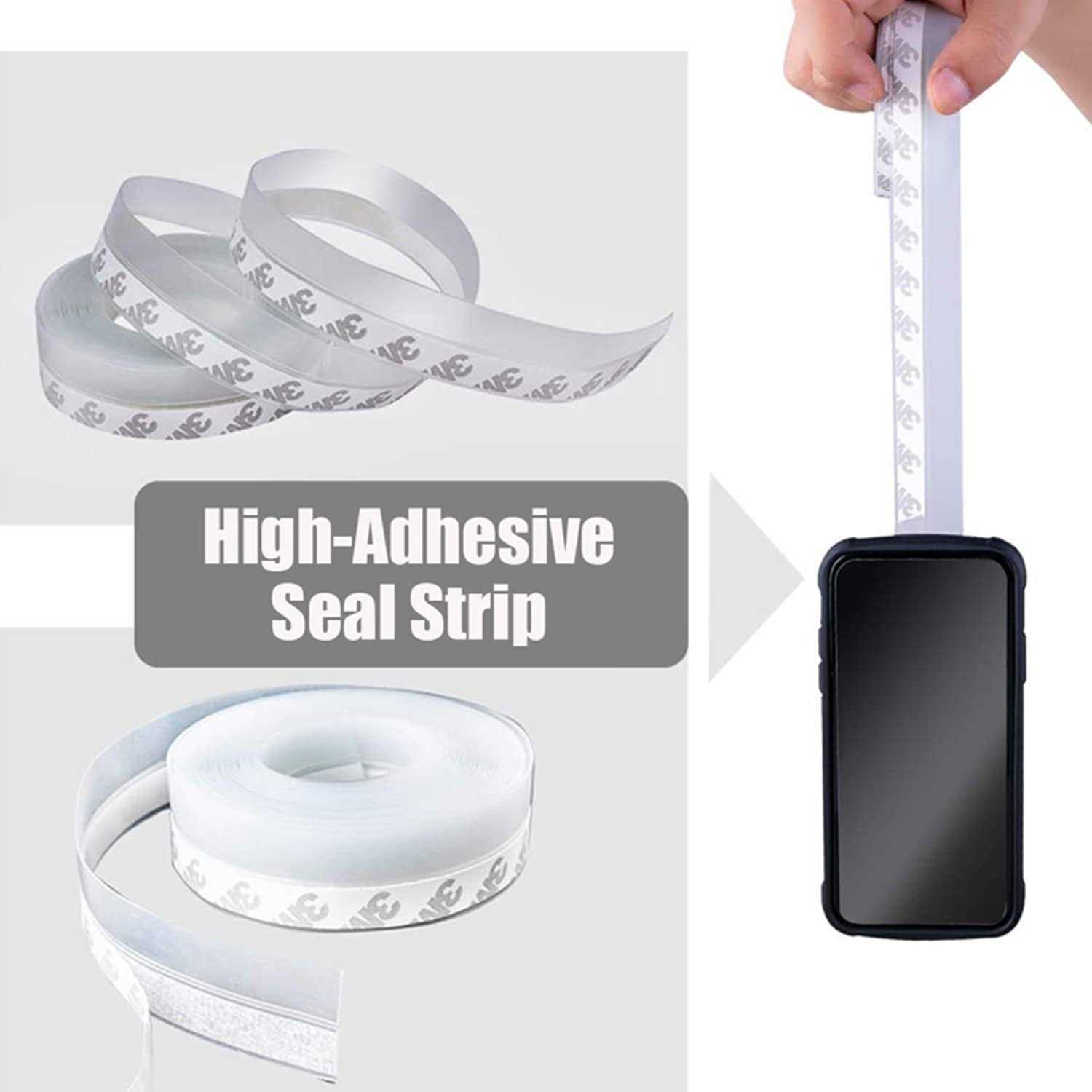 Ablink Weather Stripping Door Seal Strip, Adhesive Door Sealing Strip for Doors and Windows Gaps - Image 3