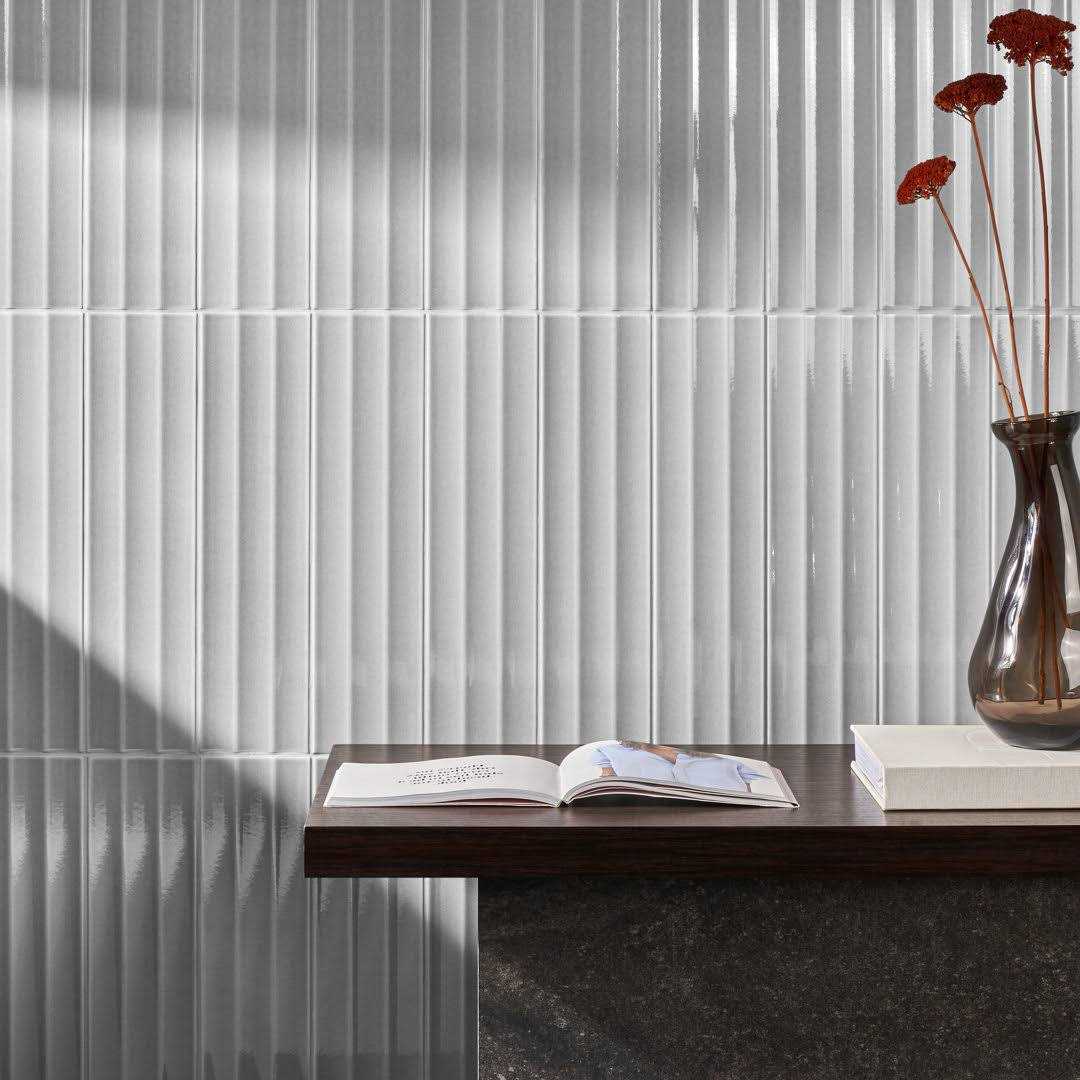 Colorwave 4.43'' W x 17.62'' L Ceramic Fluted Subway Wall Tile Ivy Hill Tile