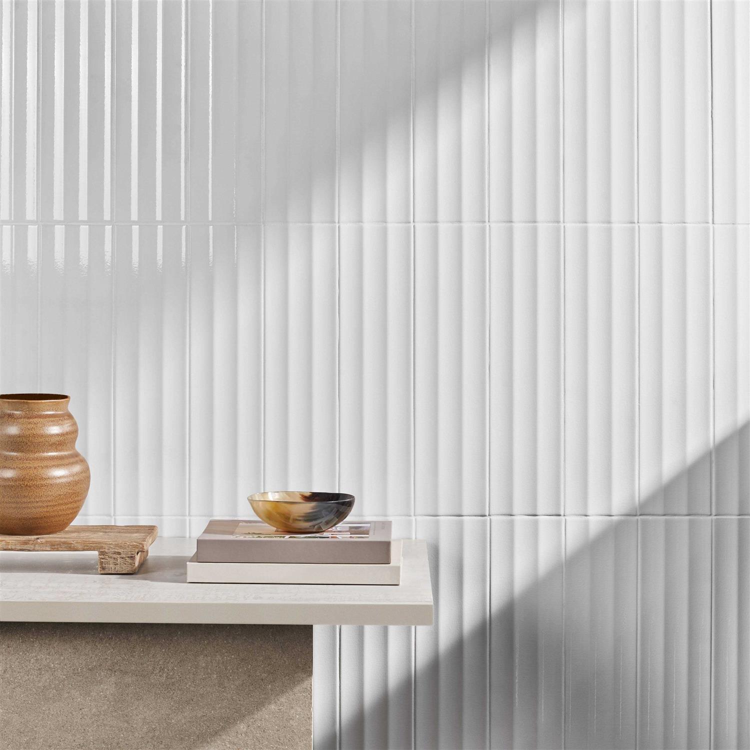 Colorwave 4.43'' W x 17.62'' L Ceramic Fluted Subway Wall Tile Ivy Hill Tile - Image 5