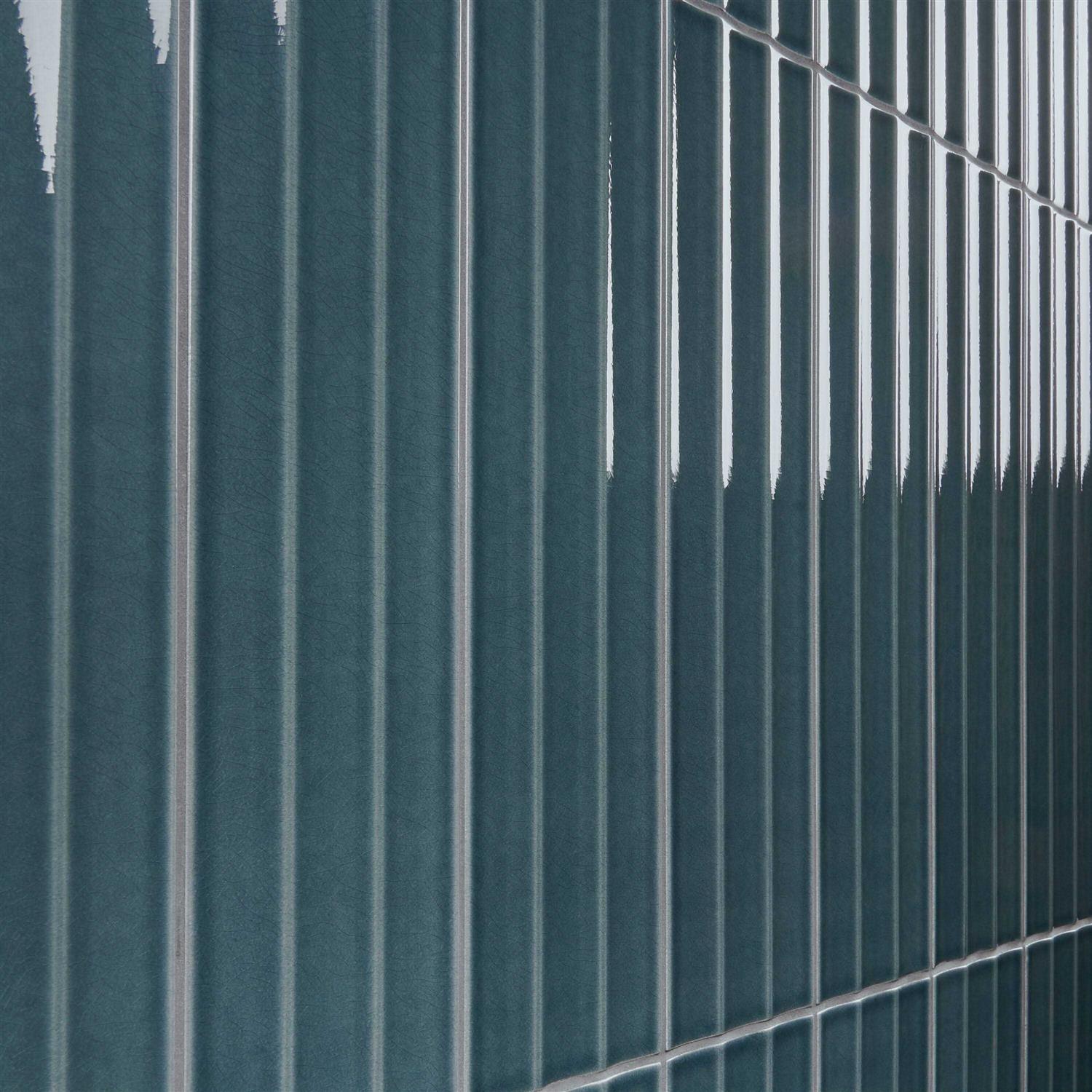 Colorwave 4.43'' W x 17.62'' L Ceramic Fluted Subway Wall Tile Ivy Hill Tile - Image 2