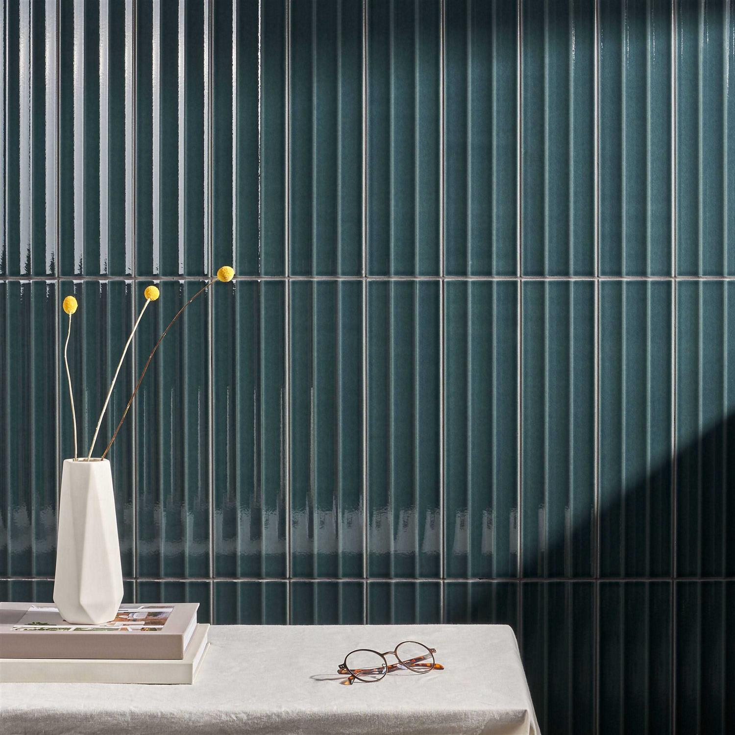 Colorwave 4.43'' W x 17.62'' L Ceramic Fluted Subway Wall Tile Ivy Hill Tile - Image 5