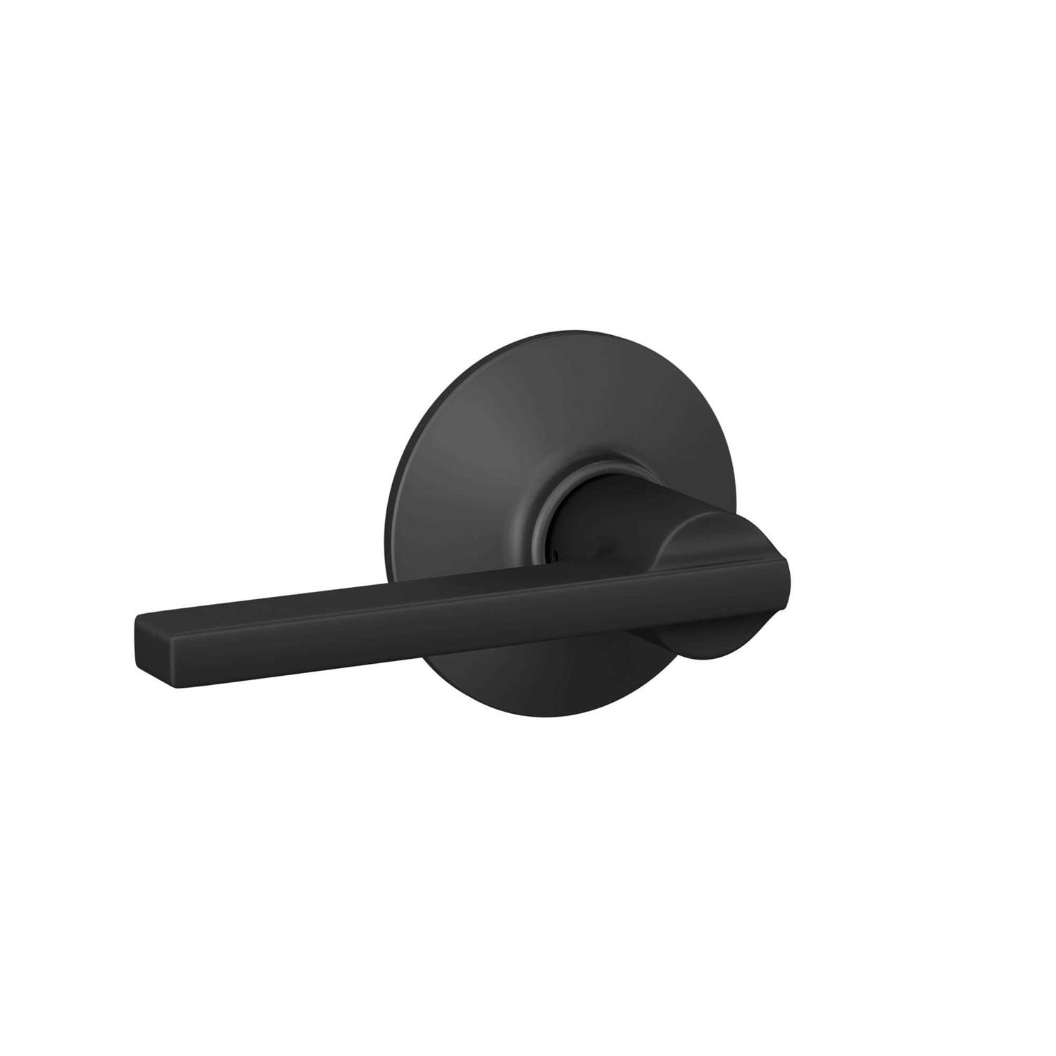 Schlage F10vlat622 Matte Black Latitude Passage Lever F10LAT622