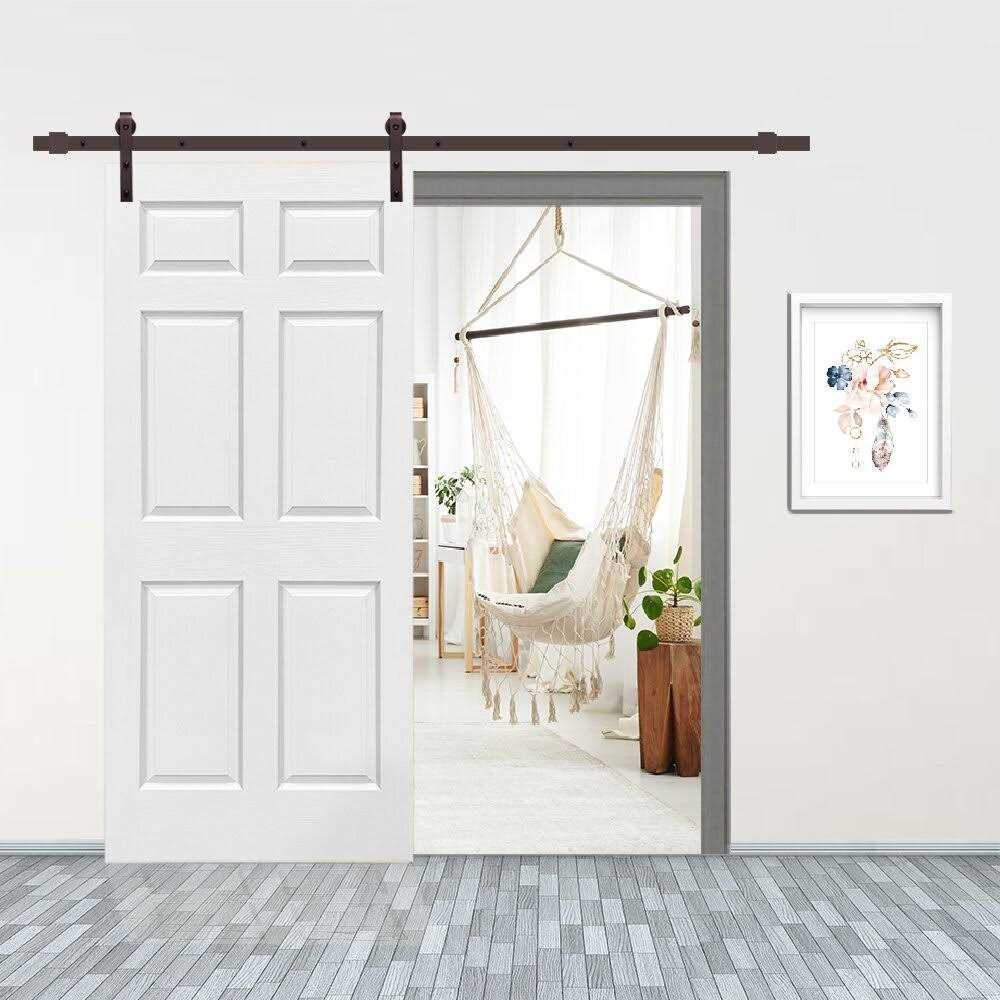 Calhome Composite MDF Panel Interior Sliding Barn Door with Hardware Kit