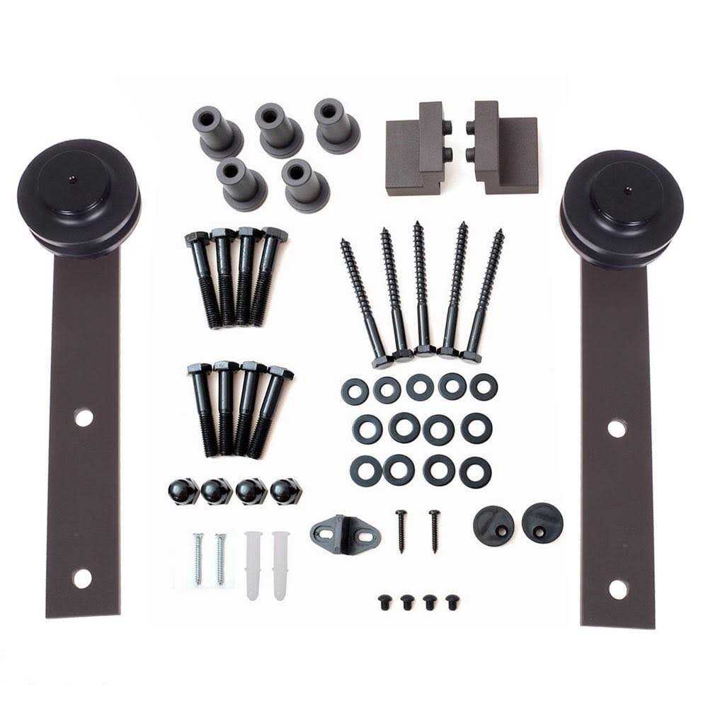 Calhome Composite MDF Panel Interior Sliding Barn Door with Hardware Kit - Image 4