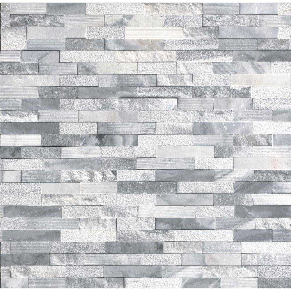 MSI Alaska Gray Ledger Panel 6 in. x 24 in. Natural Marble Wall Tile
