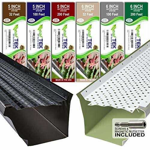 LeafTek DIY Gutter Guards 6' x Leaf Protection in Black - Image 2