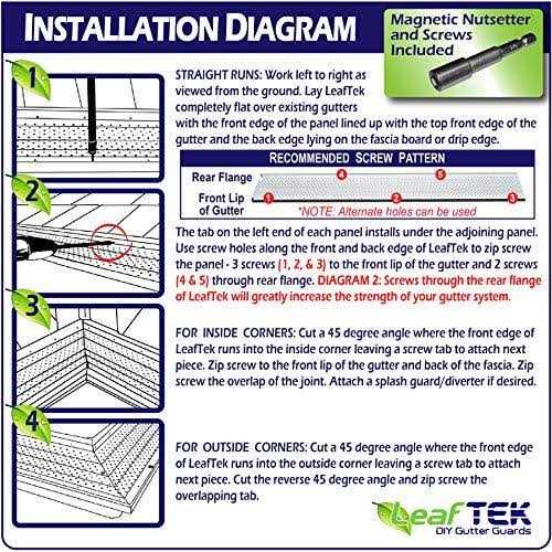 LeafTek DIY Gutter Guards 6' x Leaf Protection in Black - Image 5