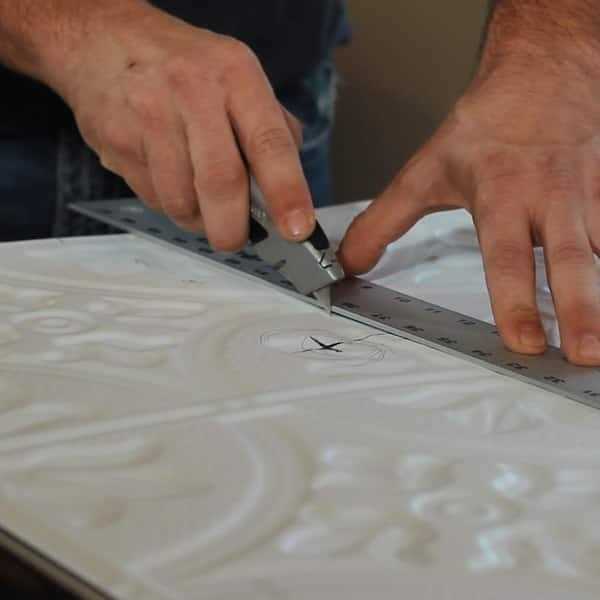 Fasade Portrait Decorative Vinyl 2ft x 4ft Glue Up Ceiling Tile - Image 3